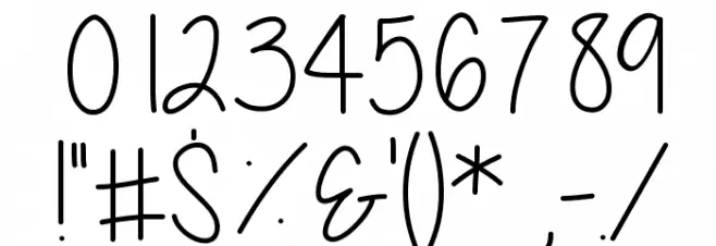 A little sunshine Font OTHER CHARS