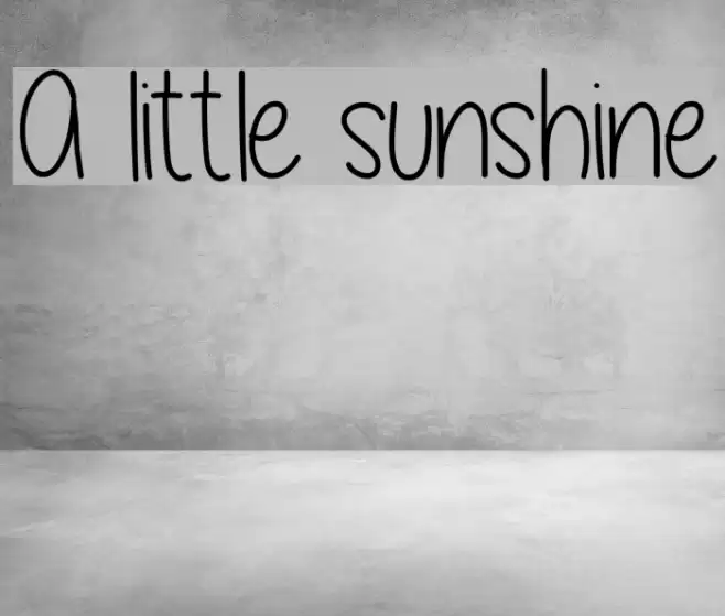 A little sunshine Font examples