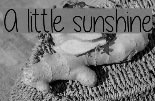 A little sunshine Font examples