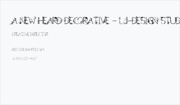 A new Heard Decorative - LJ-Design Studios Decorativa Business Card