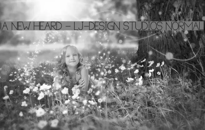 A new Heard - LJ-Design Studios Normal Font examples