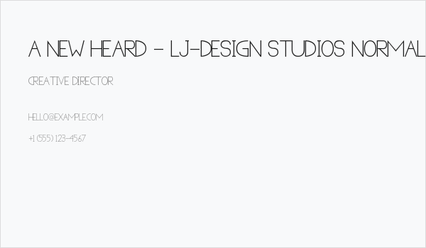 A new Heard - LJ-Design Studios Normal Business Card