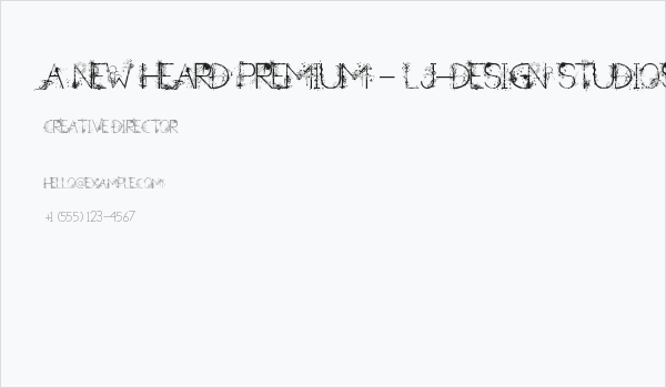 A new Heard Premium - LJ-Design Studios Decorativa Business Card