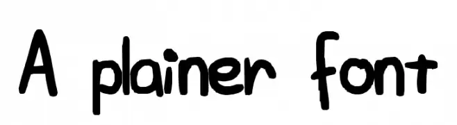 A plainer font  Free Fonts Download