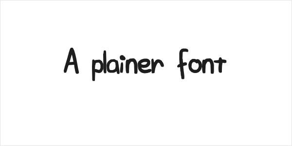 A plainer font Logo
