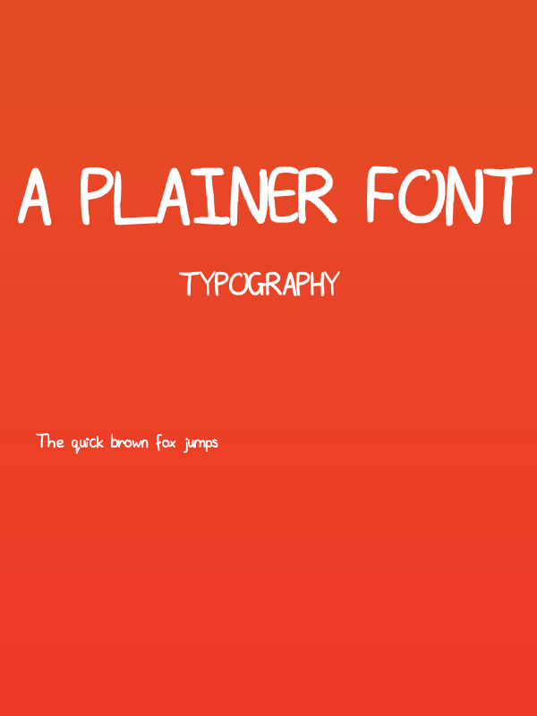 A plainer font Poster