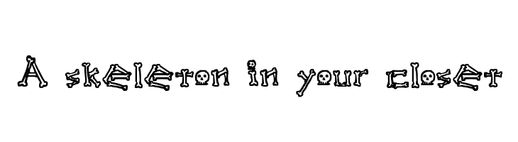 A skeleton in your closet Fonte