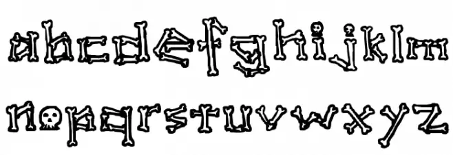 A skeleton in your closet フォント 小文字