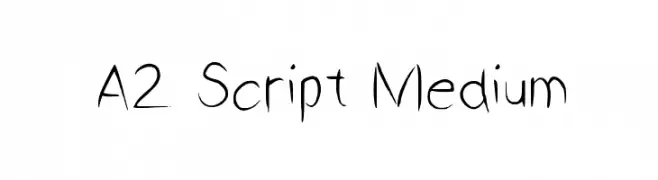 A2 Script Medium  font caratteri gratis