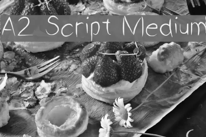 A2 Script Medium Fuentes examples