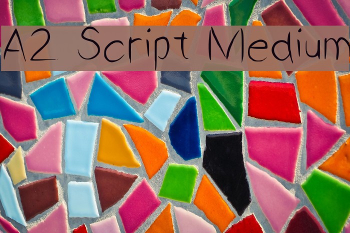 A2 Script Medium Fuentes examples