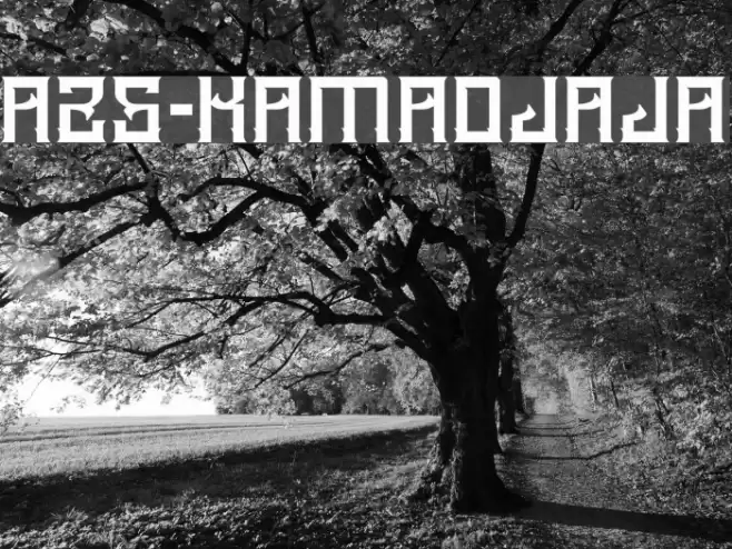A25-KAMADJAJA Font examples