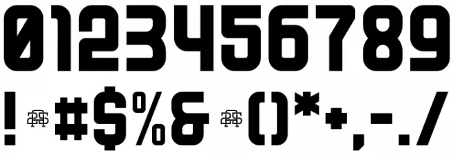 A25-SQUANOVA Font OTHER CHARS