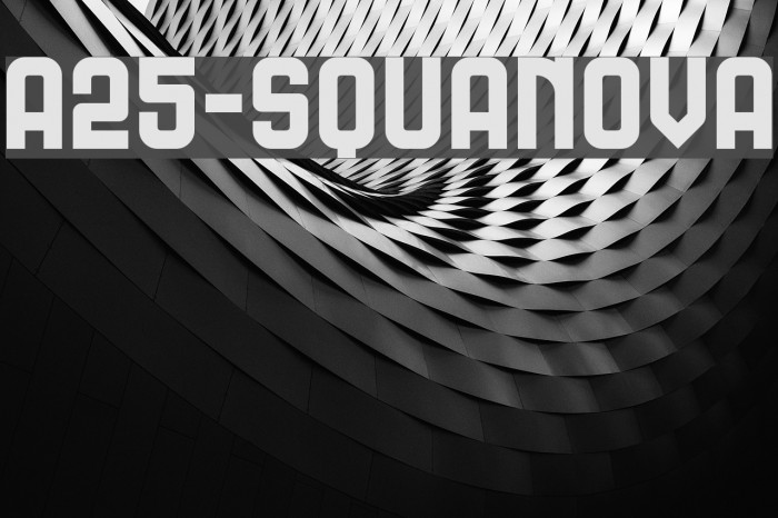 A25-SQUANOVA Font examples