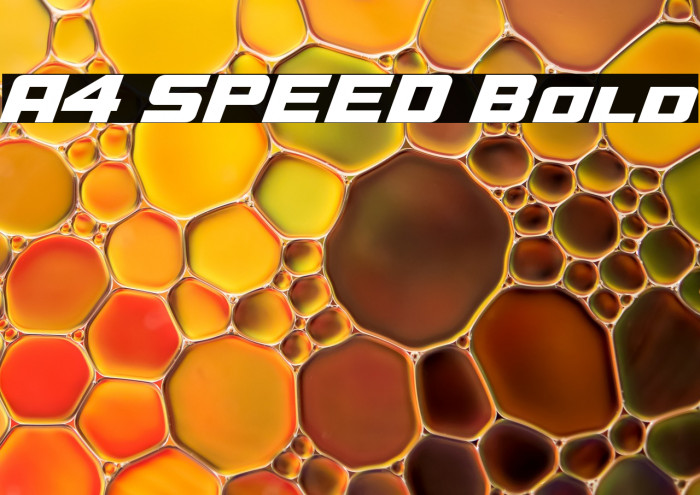 A4 SPEED Bold Example 1