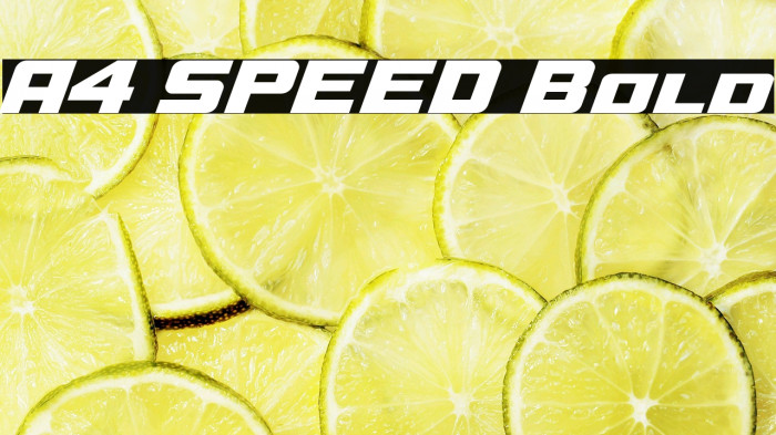 A4 SPEED Bold Example 2