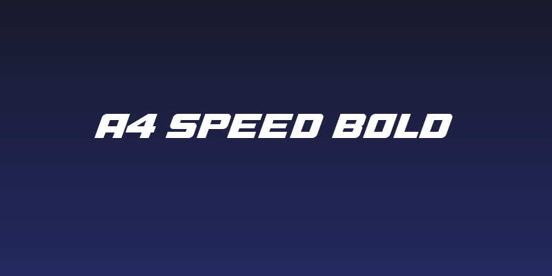 A4 SPEED Bold Social Header