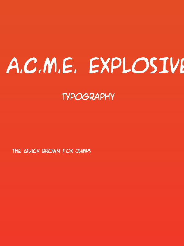 A.C.M.E. Explosive Poster