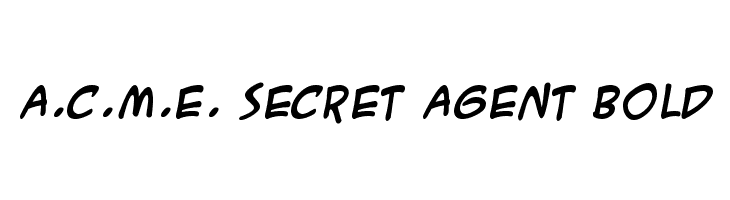A.C.M.E. Secret Agent Bold Font