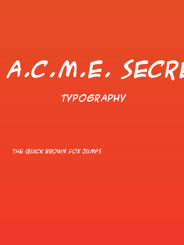 A.C.M.E. Secret Agent Bold Poster