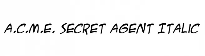 A.C.M.E. Secret Agent Italic 