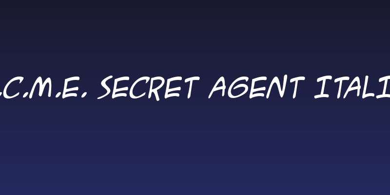 A.C.M.E. Secret Agent Italic Social Header