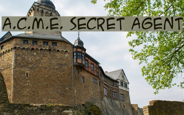 A.C.M.E. Secret Agent Font examples