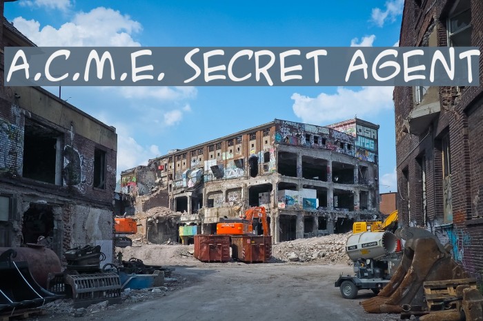 A.C.M.E. Secret Agent Font examples