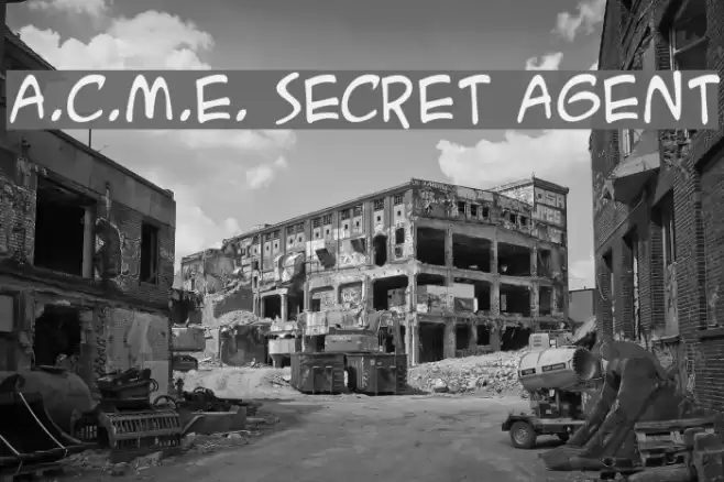 A.C.M.E. Secret Agent Font examples