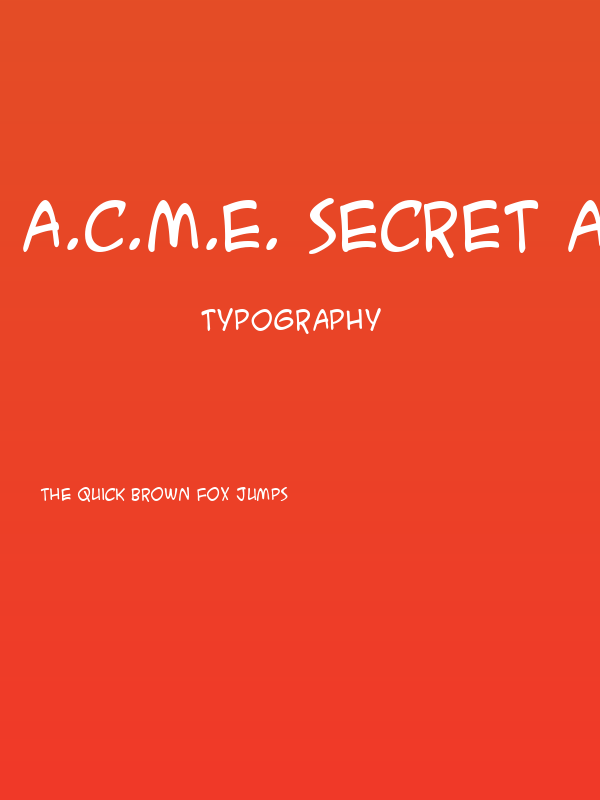 A.C.M.E. Secret Agent Poster