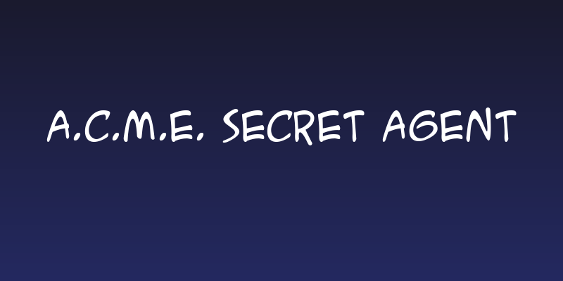 A.C.M.E. Secret Agent Social Header
