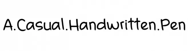 A.Casual.Handwritten.Pen  Fuentes Gratis Descargar