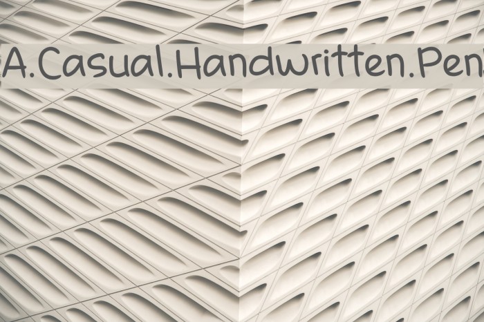 A.Casual.Handwritten.Pen Font examples