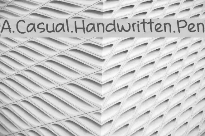 A.Casual.Handwritten.Pen Example 1
