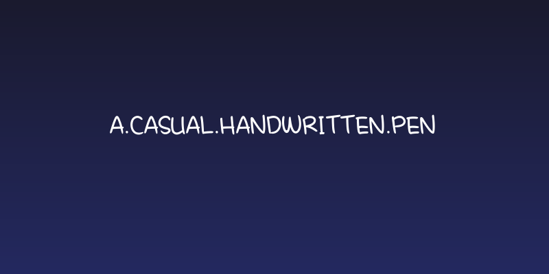 A.Casual.Handwritten.Pen Social Header