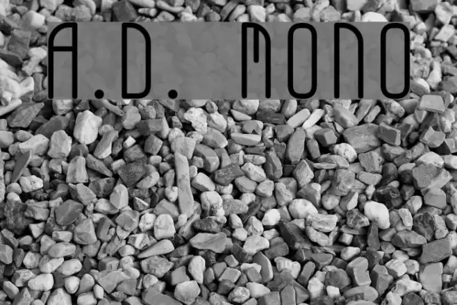 A.D. MONO Шрифта examples