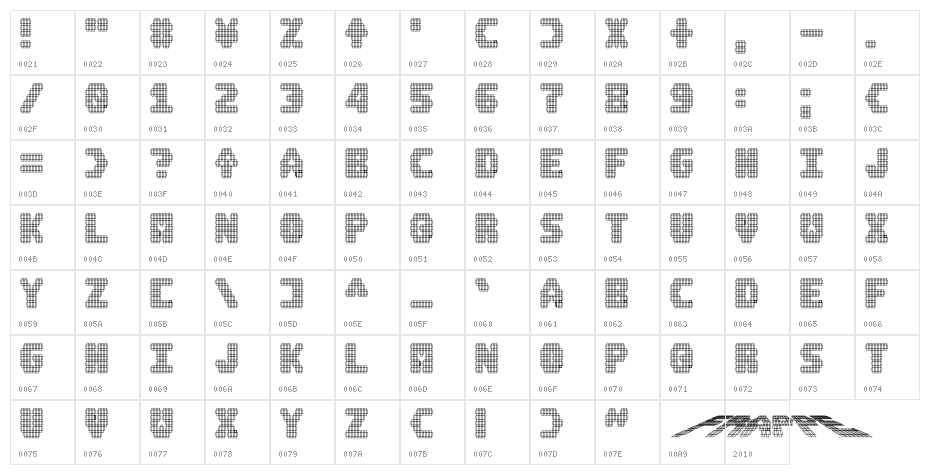 A.M.P. Character Map