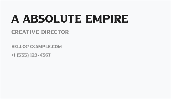 a Absolute Empire Business Card