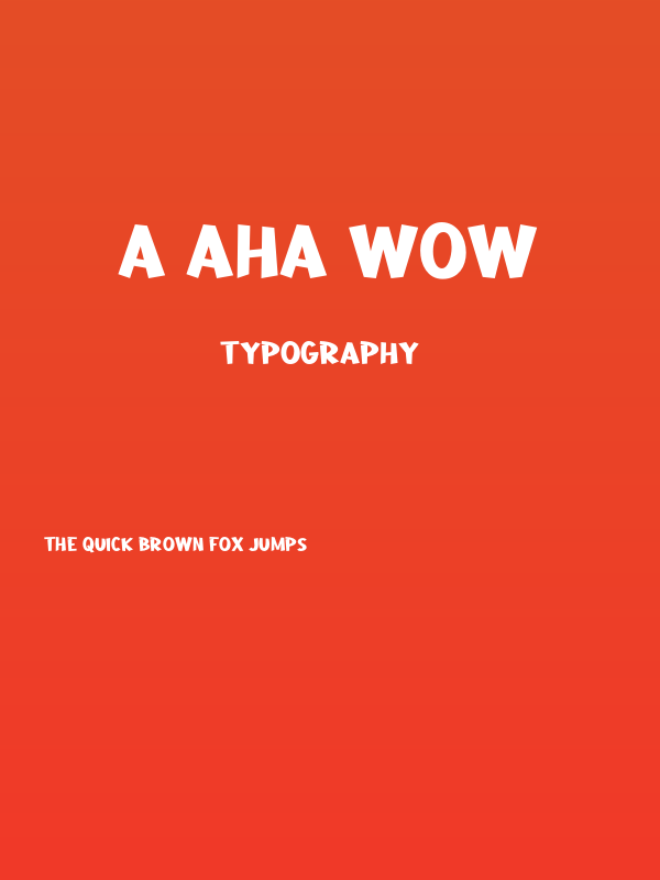 a Aha Wow Poster