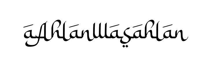 a Ahlan Wasahlan  Frei Schriftart Herunterladen
