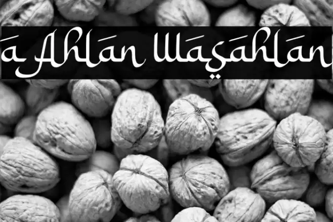 a Ahlan Wasahlan Font examples