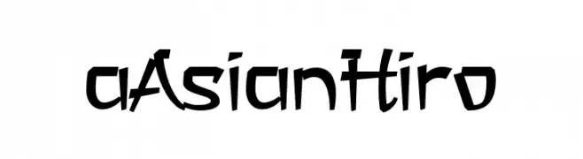 a Asian Hiro  Free Fonts Download
