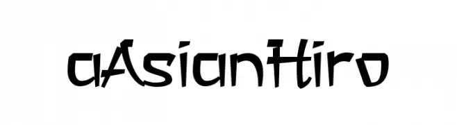 a Asian Hiro  Free Fonts Download