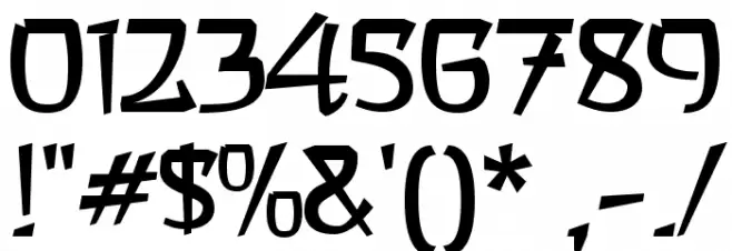 a Asian Hiro Font Alte caractere