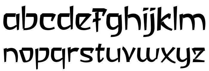 a Asian Hiro Font LOWERCASE