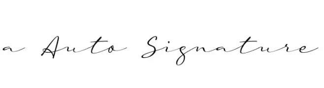 a Auto Signature  Free Fonts Download
