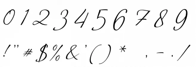 a Auto Signature Font OTHER CHARS