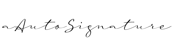 a Auto Signature  Free Fonts Download