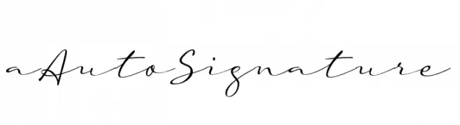 a Auto Signature  Free Fonts Download