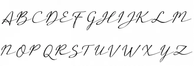 a Auto Signature फ़ॉन्ट अपरकेस